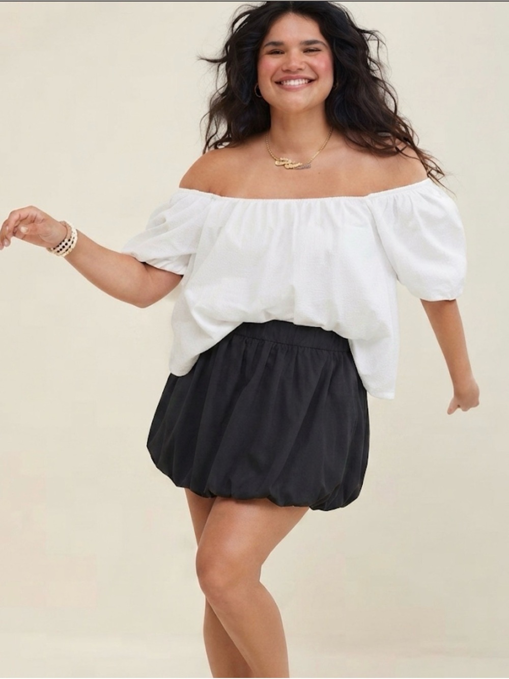 Aerie black bubble skirt plus size 2X XXL cotton ribbed summer casual preppychic